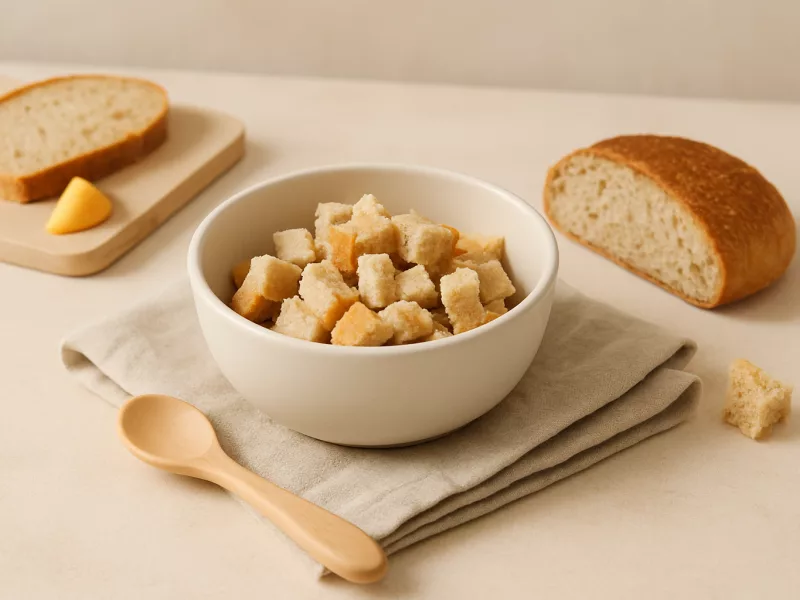 Verse brood, heel en klaargemaakt voor een baby