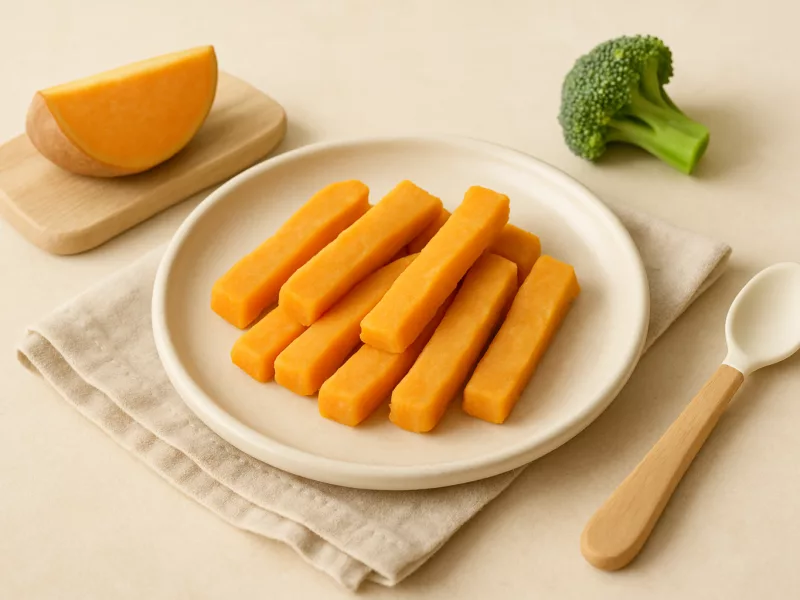 Kom zoete aardappel reepjes voor baby, geschikt vanaf 6 maanden