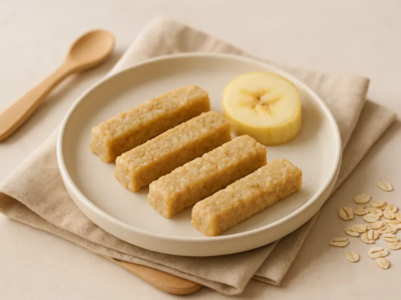 Kom zachte banaan-havermoutreepjes voor rapley, geschikt vanaf 6 maanden