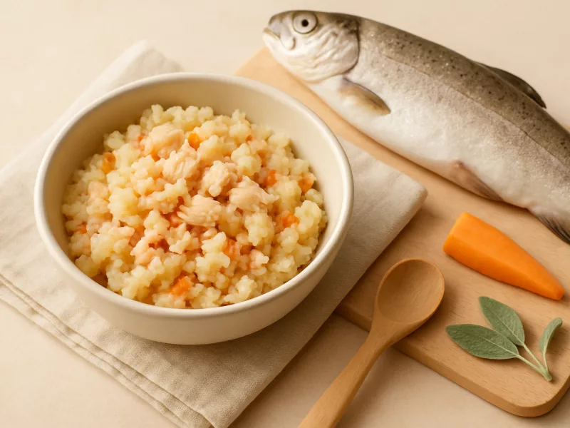 Verse forel, heel en klaargemaakt voor een baby