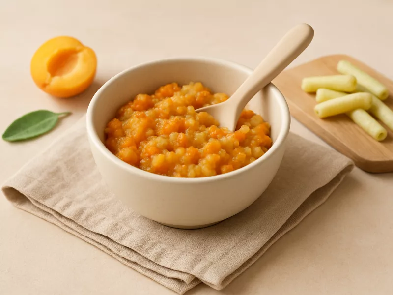 Verse cashewpasta, heel en klaargemaakt voor een baby