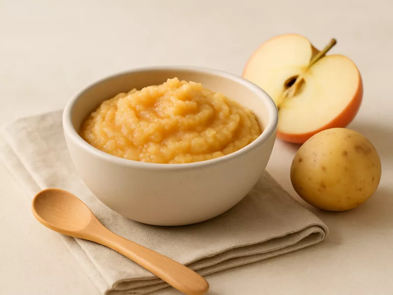 Kom aardappel-appelmoes baby met wortel, geschikt vanaf 4 maanden