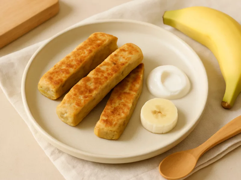 Kom zachte mascarpone-banaanpannenkoekjes met komijn, geschikt vanaf 9 maanden
