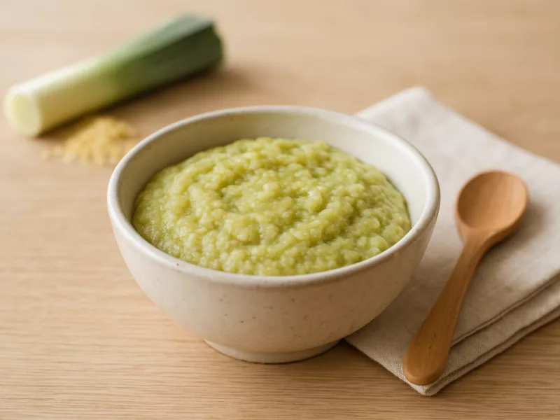 Kom kikkererwten hummus baby: hartige prei-polentapap met tofu, geschikt vanaf 8 maanden