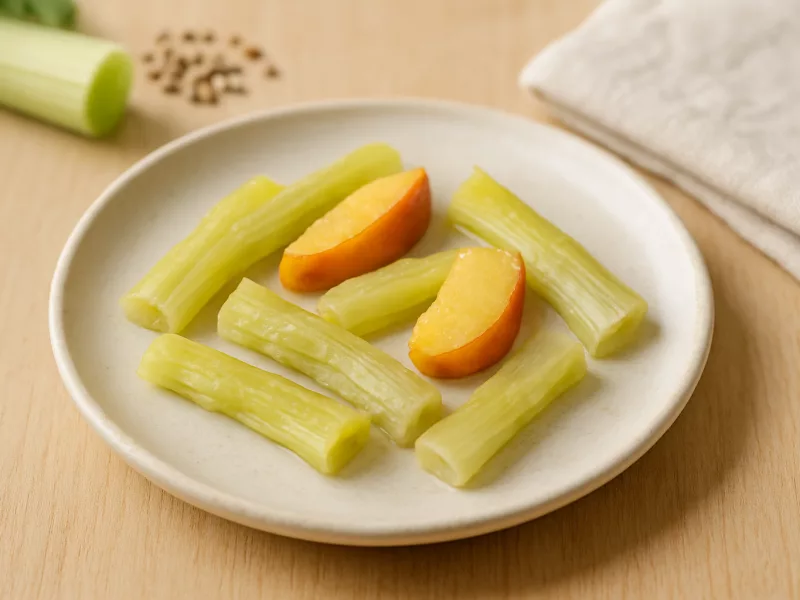 Kom bloemkool roosjes baby zelf eten: prei-boekweitpap met nectarine, geschikt vanaf 6 maanden