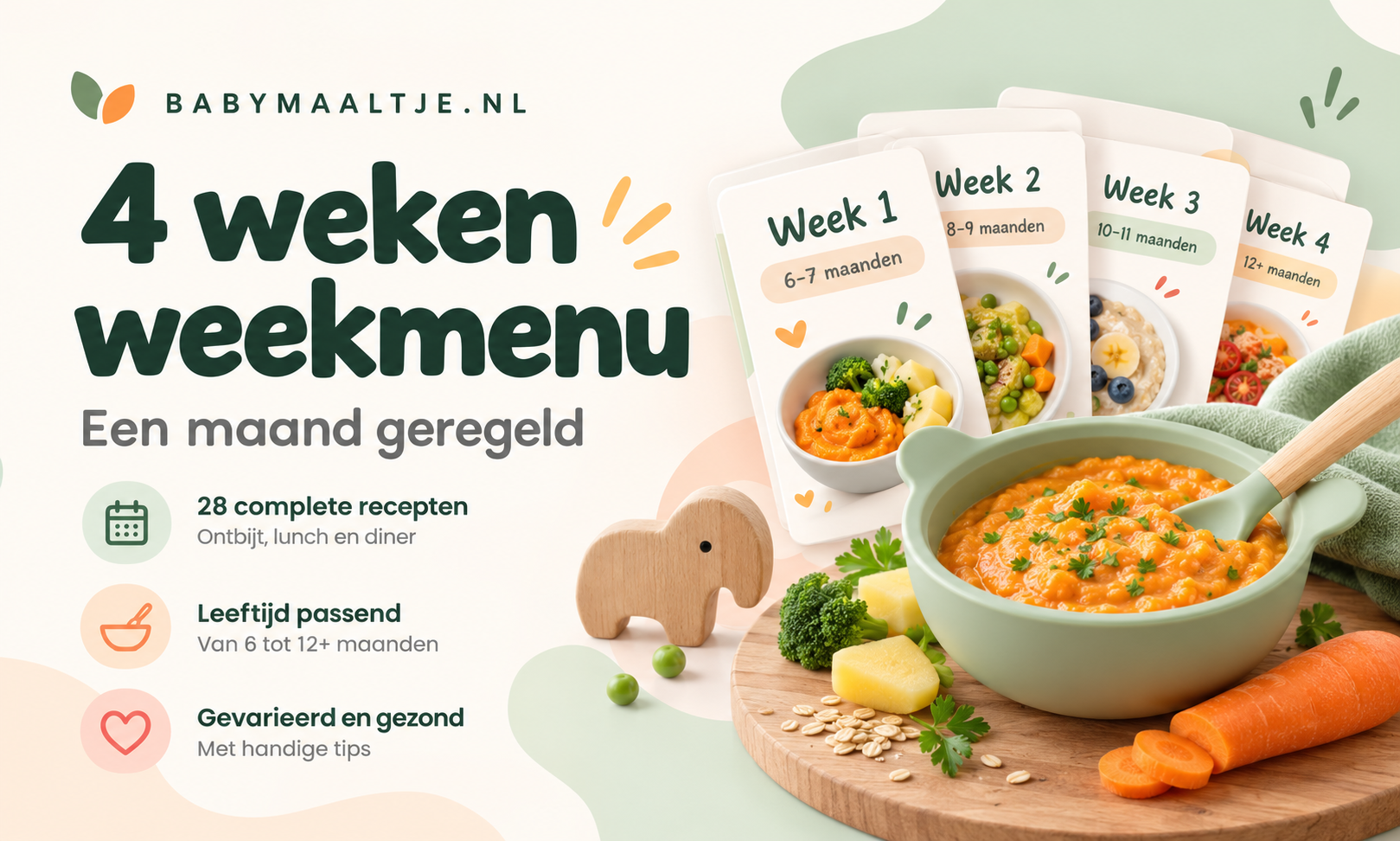 Omslag van 4 weken weekmenu