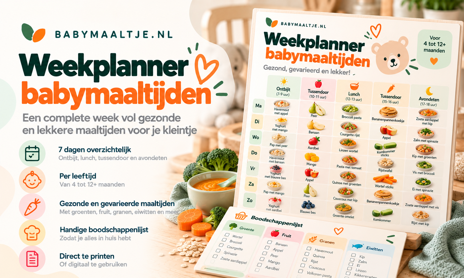 Omslag van Weekplanner babymaaltijden